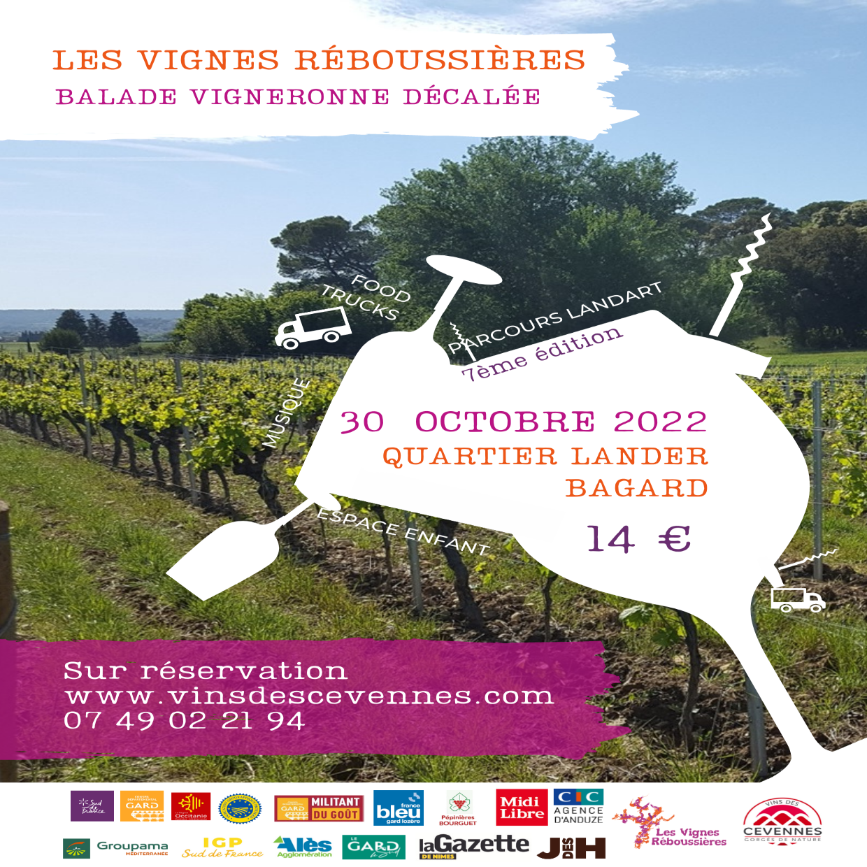 Les Vignes Réboussières : Balade vigneronne festive et décalée pour découvrir les vins IGP Cévennes
